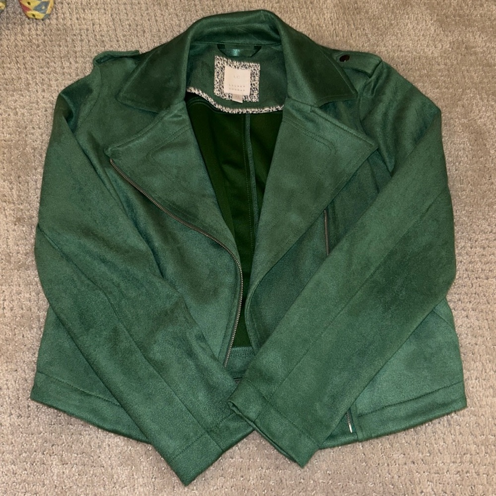 Lauren Conrad Green Suede Jacket